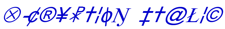X-Cryption Italic フォント